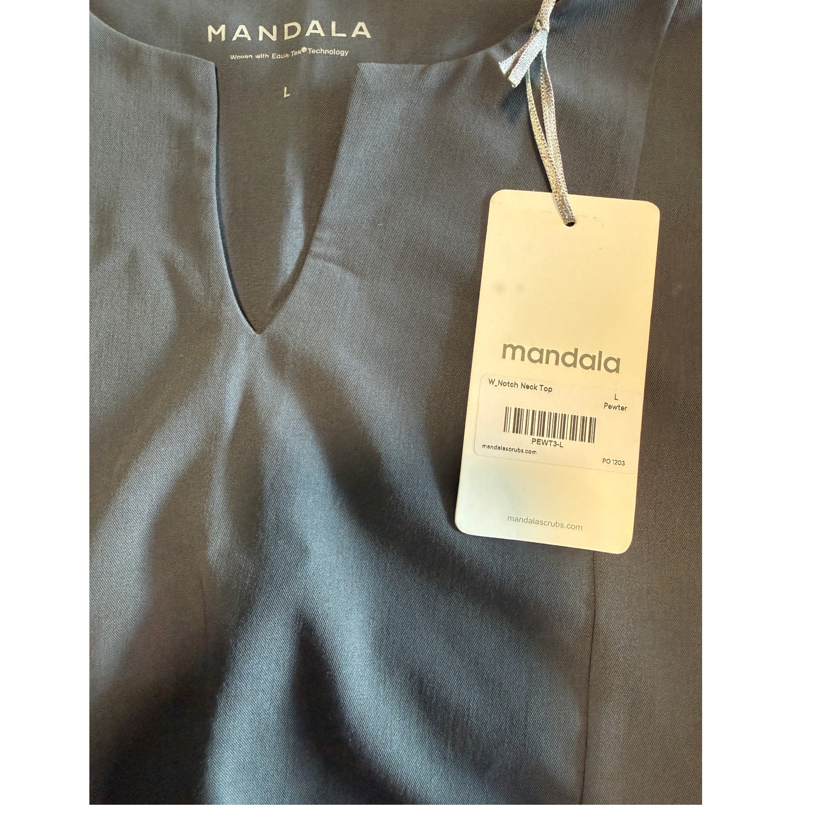 Mandala Scrubs Notch Neck Scrub Top - Dark Harbor (Size L) — image 7 of 8